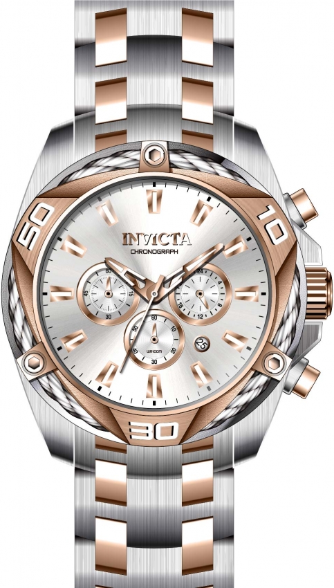 invicta bolt chronograph quartz silver dial men's watch 34134 invicta bolt chronograph quartz silver dial men's watch 34134