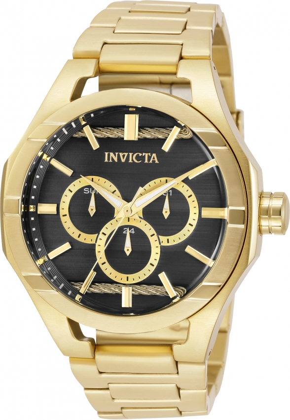 invicta bolt quartz black dial yellow gold tone men's watch 31831 invicta bolt quartz black dial yellow gold tone men's watch 31831