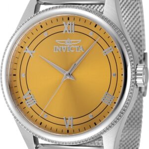 invicta celestial quartz yellow dial men's watch 48481