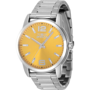 invicta celestial quartz yellow dial men's watch 48493