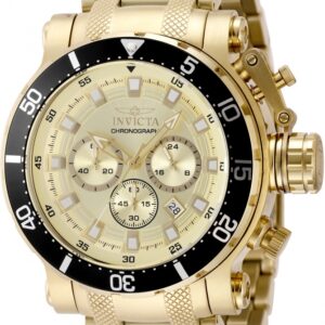 Home invicta coalition forces chronograph gmt quartz gold dial men's watch 49093