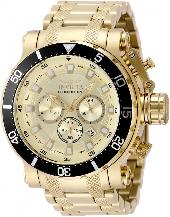 invicta coalition forces chronograph gmt quartz gold dial men's watch 49093 invicta coalition forces chronograph gmt quartz gold dial men's watch 49093