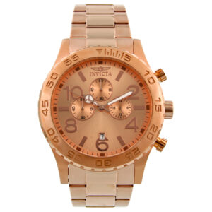 Home invicta elegant ocean chronograph rose dial rose gold tone men's watch 1271