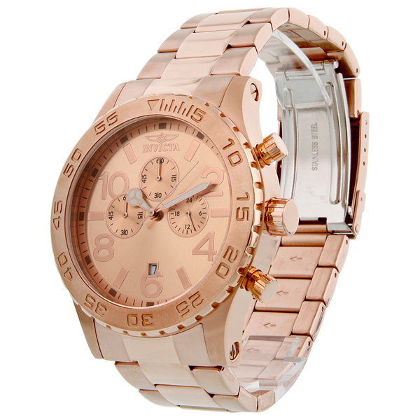 invicta elegant ocean chronograph rose dial rose gold tone men's watch 1271 invicta elegant ocean chronograph rose dial rose gold tone men's watch 1271
