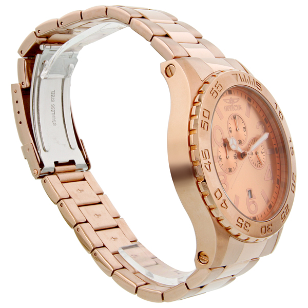 invicta elegant ocean chronograph rose dial rose gold tone men's watch 1271 invicta elegant ocean chronograph rose dial rose gold tone men's watch 1271