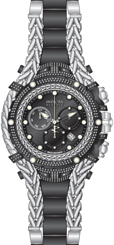 invicta gladiator chronograph quartz diamond black dial men's watch 48419 invicta gladiator chronograph quartz diamond black dial men's watch 48419