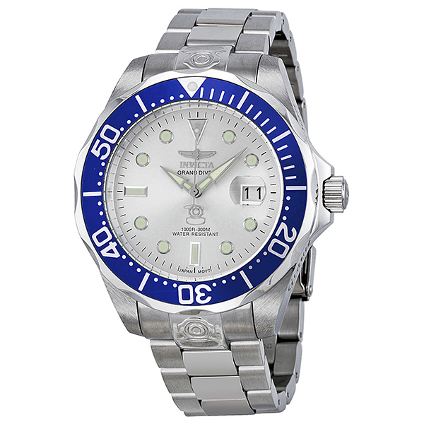 invicta grand diver silver dial men's watch 3046 invicta grand diver silver dial men's watch 3046