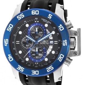Home invicta i force chronograph black dial black polyurethane men's watch 19252