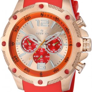 invicta i force chronograph gmt quartz rose gold dial men's watch 43004