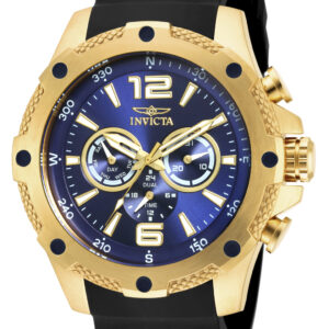 Home invicta i force multi function blue dial black polyurethane men's watch 19659