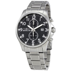 Home invicta ii multifunction black dial stainless steel men's watch 0379