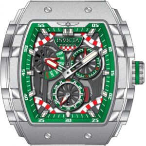 Витрина invicta invicta racing gunmetal and green and grey dial men's watch 49219