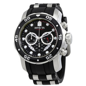 Home invicta men pro diver ocean master chronograph black dial black rubber watch 6977