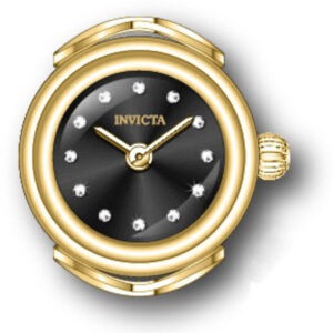 Витрина invicta mini angel quartz crystal black dial ladies ring watch 44482