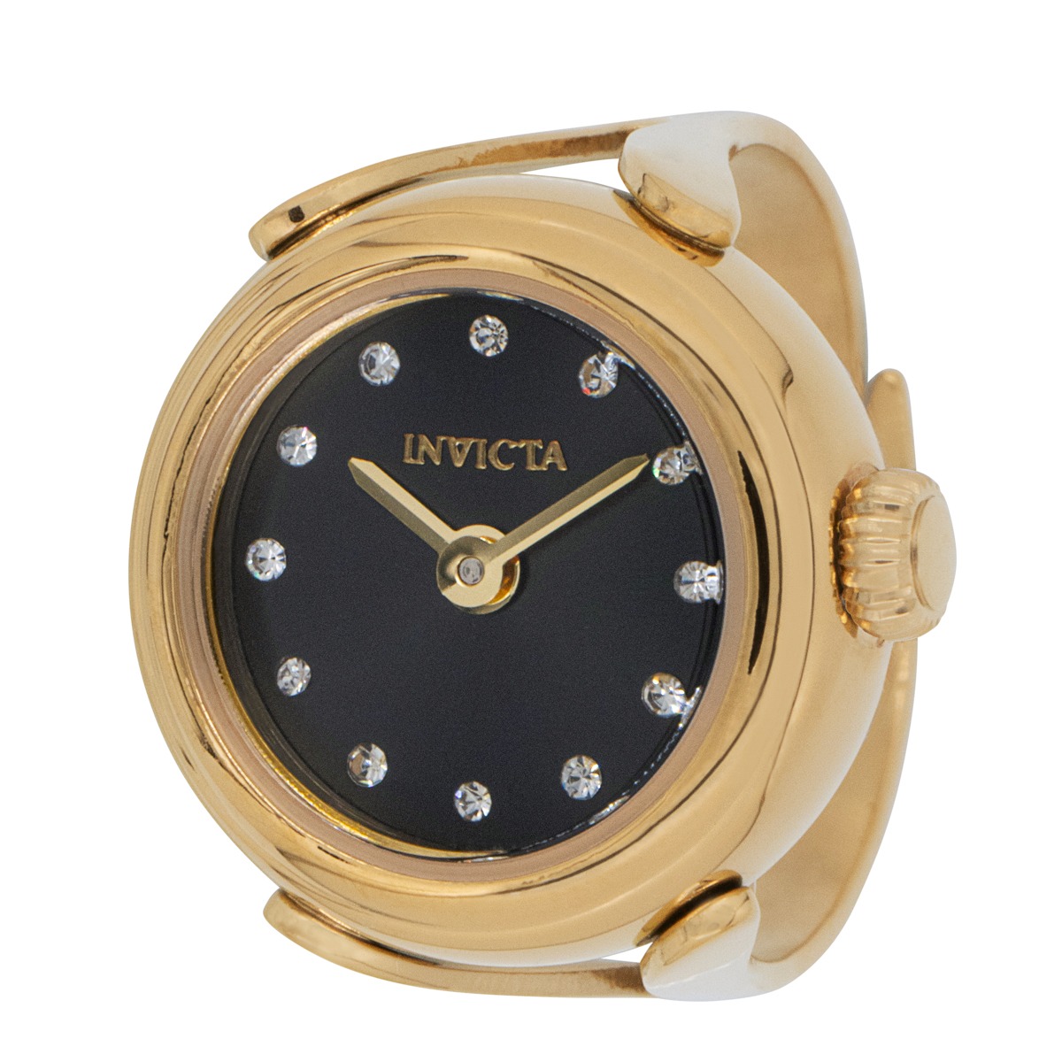 invicta mini angel quartz crystal black dial ladies ring watch 44482 invicta mini angel quartz crystal black dial ladies ring watch 44482