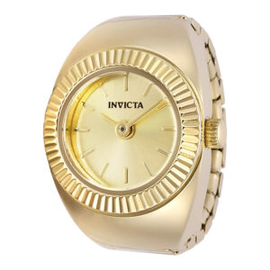 Home invicta mini angel quartz crystal gold dial ladies watch 48947