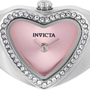 invicta mini ring watch angel quartz crystal pink dial ladies watch 49571