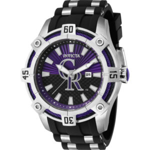 invicta mlb colorado rockies quartz men's watch 43267