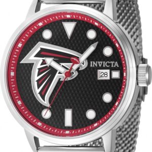 invicta nfl atlanta falcons quartz black dial men's watch 47982