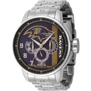 invicta nfl baltimore ravens gmt quartz men's watch 45140