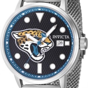 invicta nfl jacksonville jaguars quartz black dial men's watch 47993