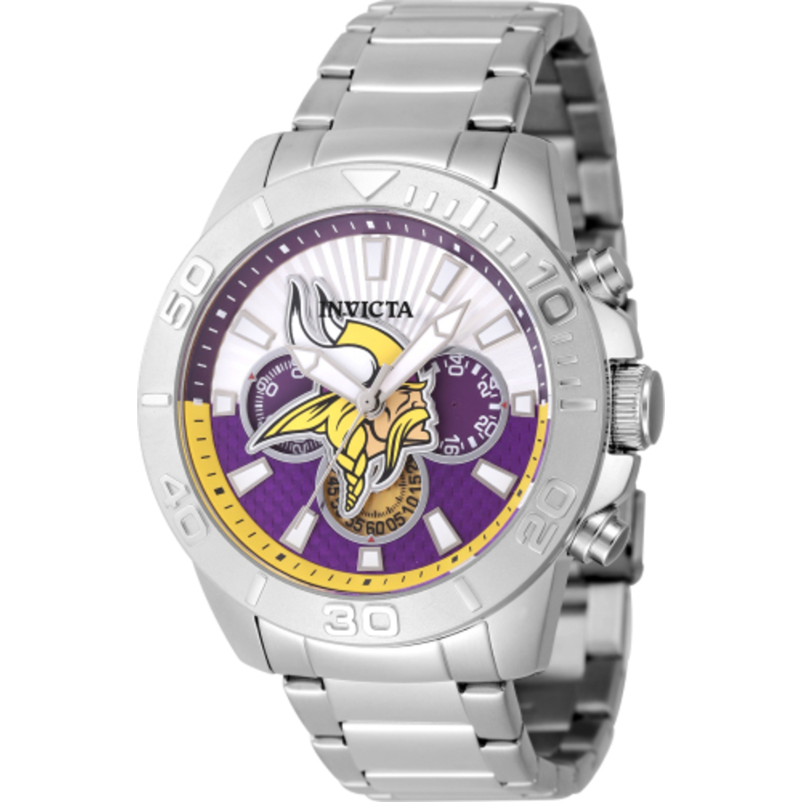 invicta nfl minnesota vikings chronograph gmt quartz men's watch 47954 invicta nfl minnesota vikings chronograph gmt quartz men's watch 47954