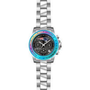 Home invicta nfl new england patriots chronograph gmt quartz black dial men's watch 44989