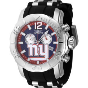 Home invicta nfl new york giants chronograph gmt quartz blue dial men's watch 48006
