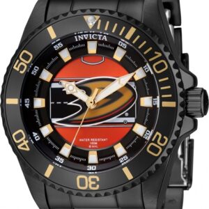 Home invicta nhl anaheim ducks quartz orange dial ladies watch 42225