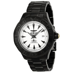 invicta ocean ghost iii white dial black ionic men's watch 7113