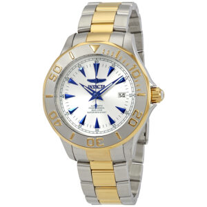 invicta ocean ghost iii white dial two tone men's watch 7036