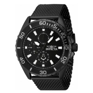Home invicta ocean voyage chronograph quartz black dial men's watch 46276