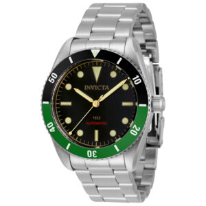 invicta pro diver automatic black dial sprite bezel men's watch 34335