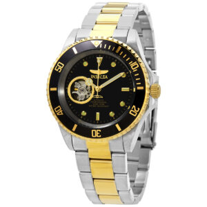 Home invicta pro diver automatic black dial two tone men's watch 20438