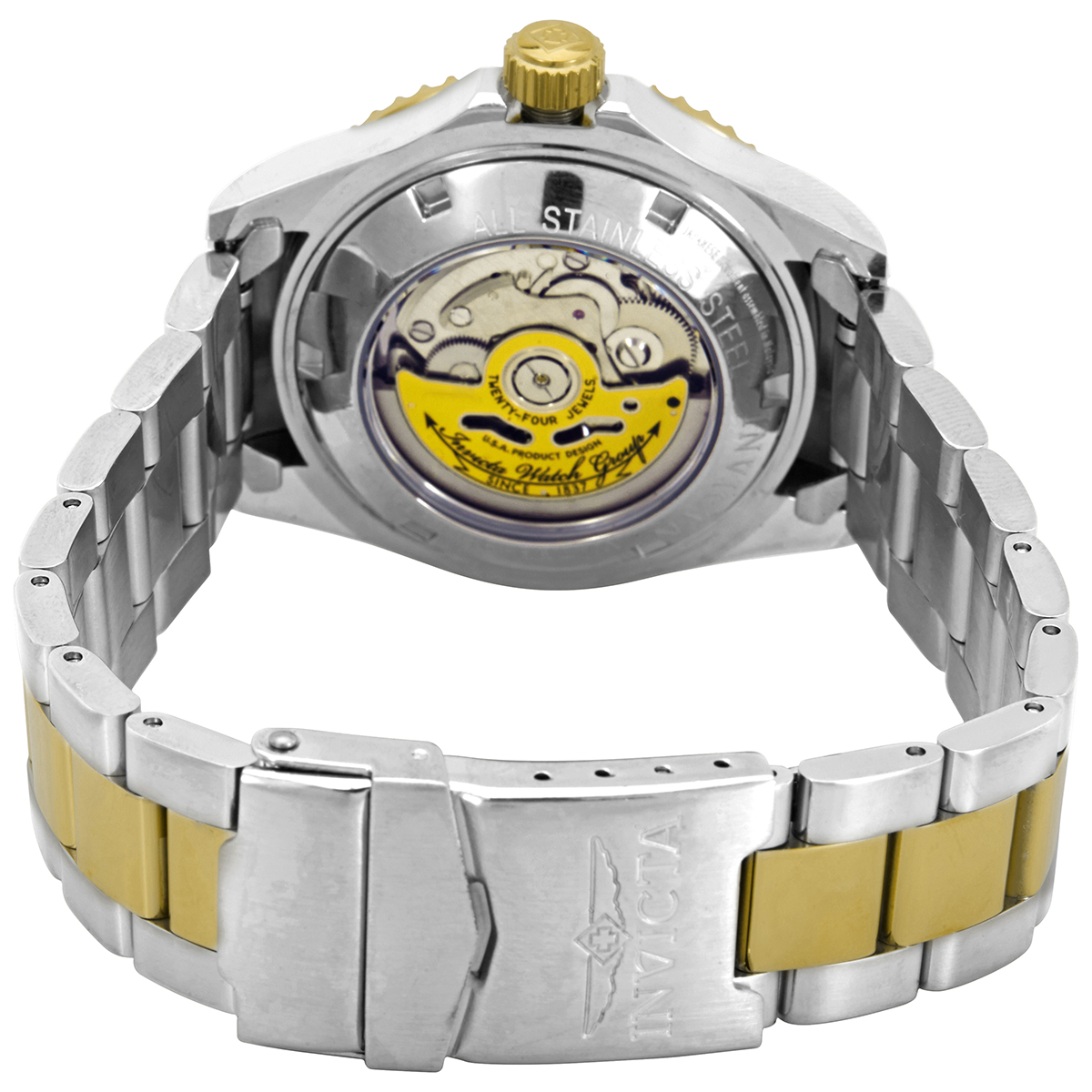 invicta pro diver automatic black dial two tone men's watch 20438 invicta pro diver automatic black dial two tone men's watch 20438