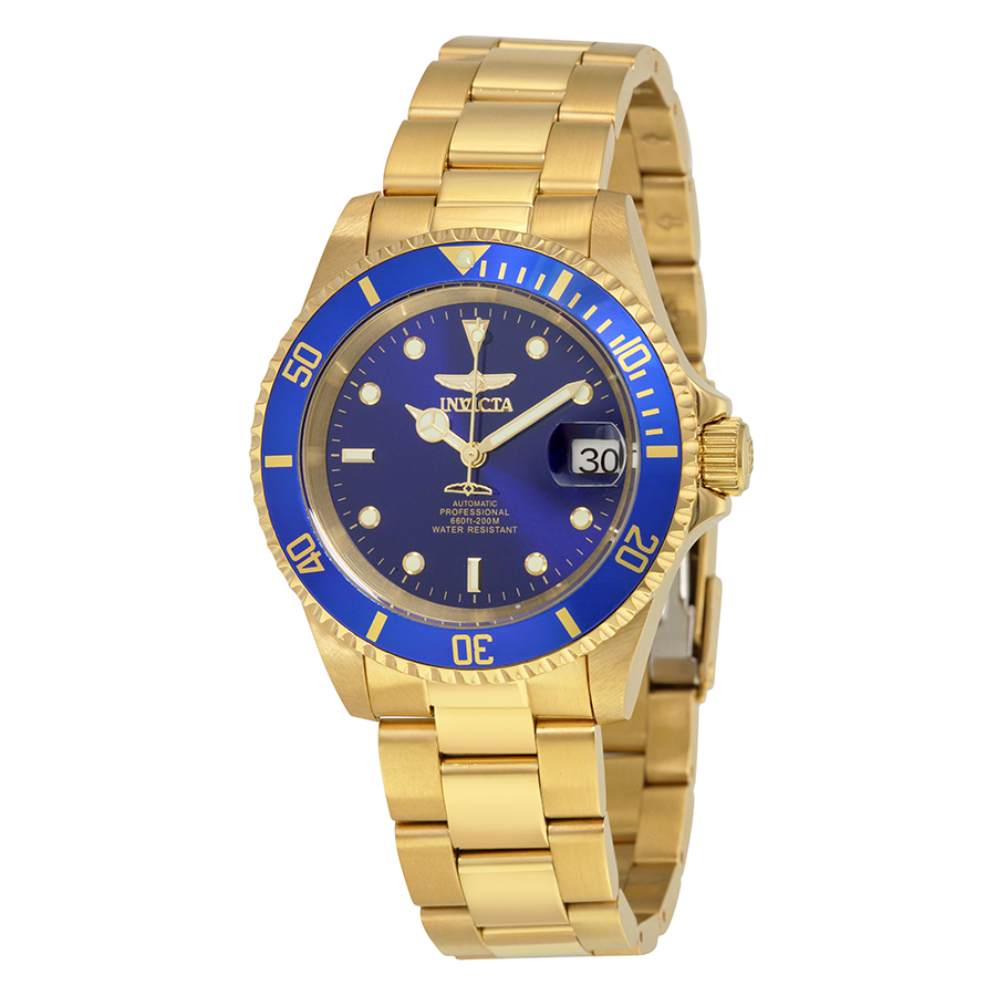 invicta pro diver automatic blue dial yellow gold plated men's watch 8930ob invicta pro diver automatic blue dial yellow gold plated men's watch 8930ob