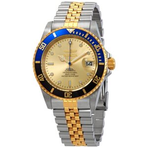 Home invicta pro diver automatic gold dial batman bezel men's watch 29181
