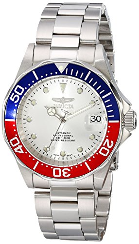 invicta pro diver automatic silver dial stainless steel pepsi bezel men's watch 17041 invicta pro diver automatic silver dial stainless steel pepsi bezel men's watch 17041