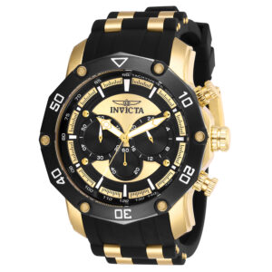 invicta pro diver chronograph black and yellow gold dial men's watch 28754