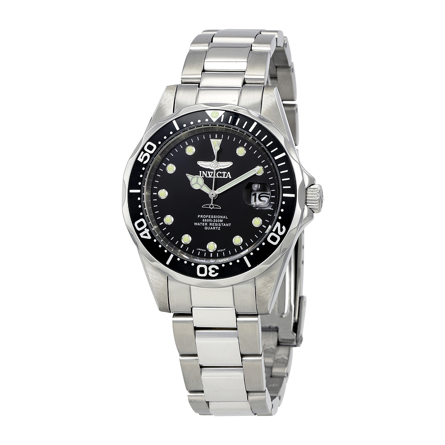invicta pro diver black dial stainless steel men's watch 17046 invicta pro diver black dial stainless steel men's watch 17046