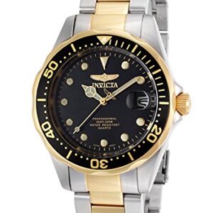 Home invicta pro diver black dial two tone men's watch 17049