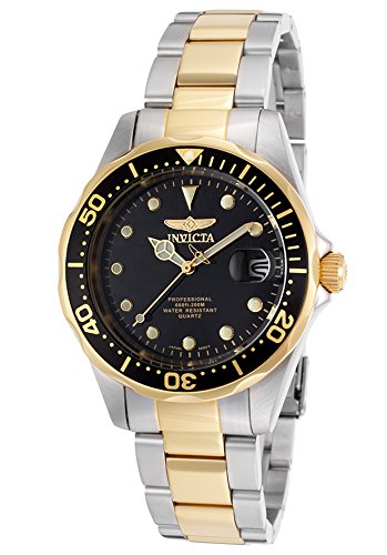 invicta pro diver black dial two tone men's watch 17049 invicta pro diver black dial two tone men's watch 17049
