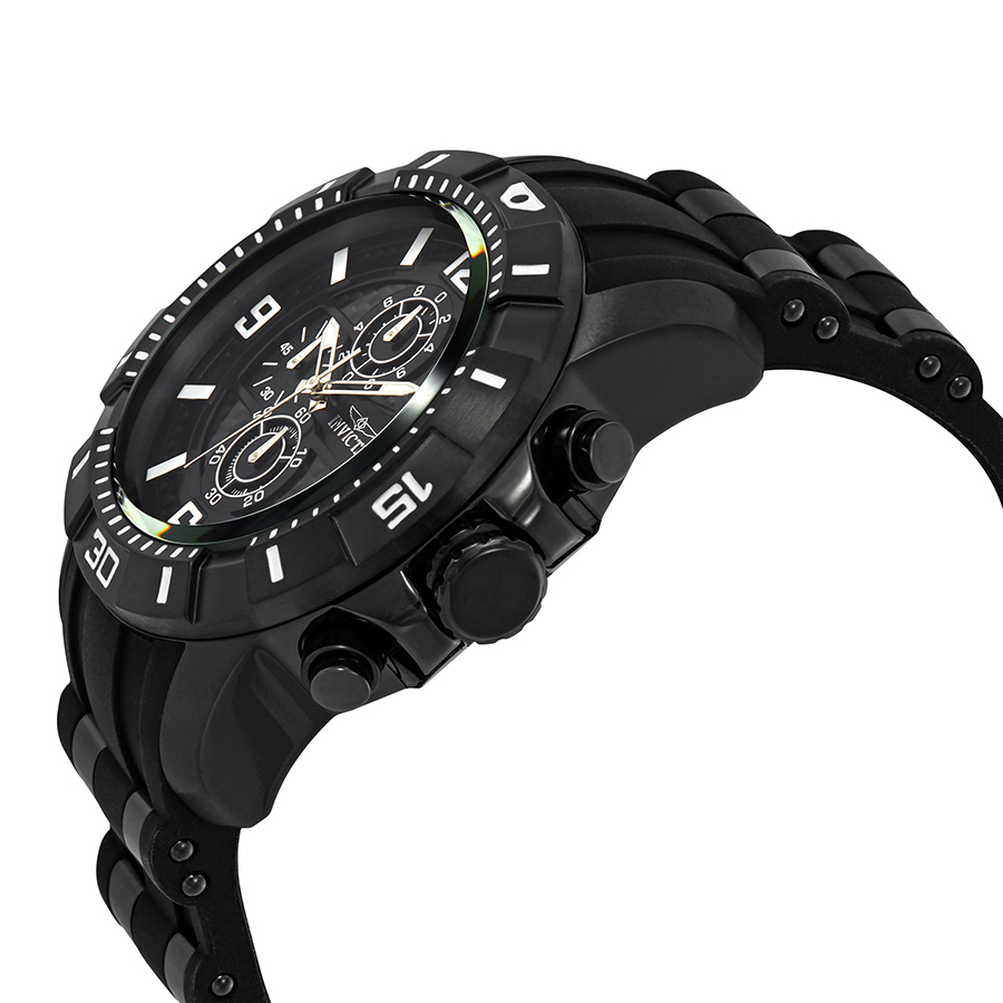 invicta pro diver chronograph quartz black dial men's watch 24967 invicta pro diver chronograph quartz black dial men's watch 24967