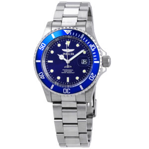 invicta pro diver blue dial stainless steel 40 mm men's watch 26971