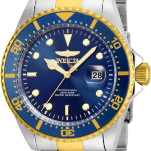 Home invicta pro diver blue dial two tone men's watch 22058