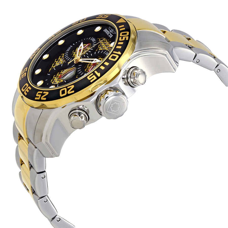 invicta pro diver chronograph black and gold dial men's watch 19839 invicta pro diver chronograph black and gold dial men's watch 19839