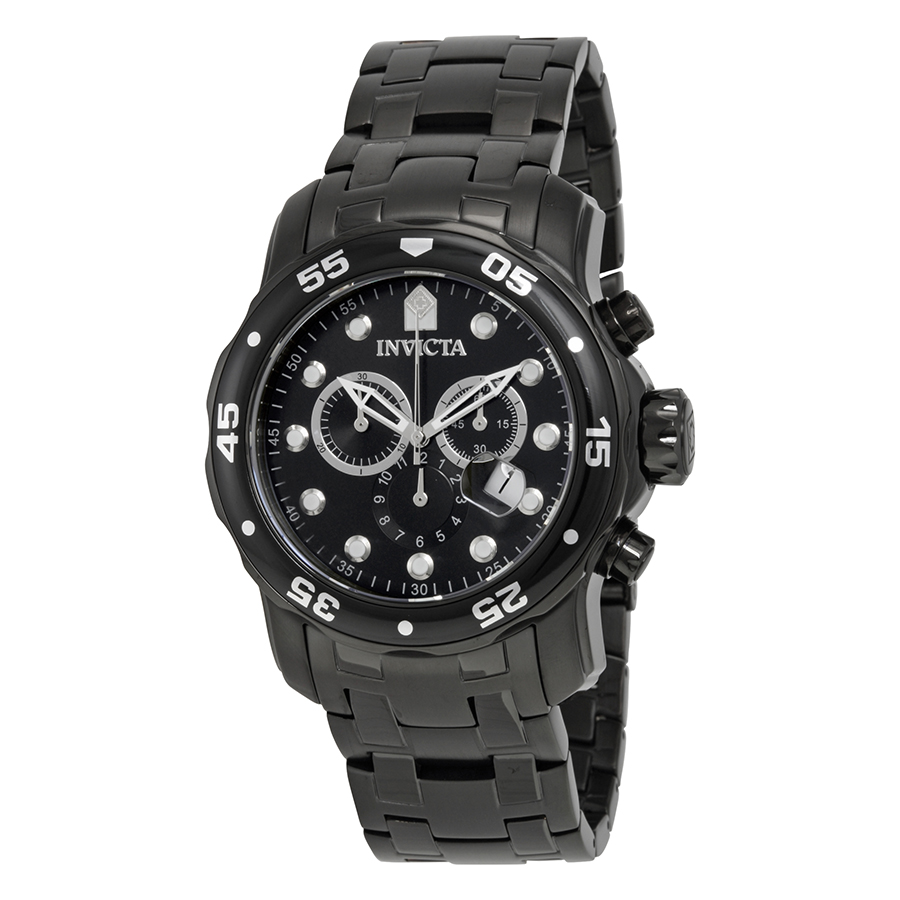 invicta pro diver chronograph black dial men's watch 0076 invicta pro diver chronograph black dial men's watch 0076
