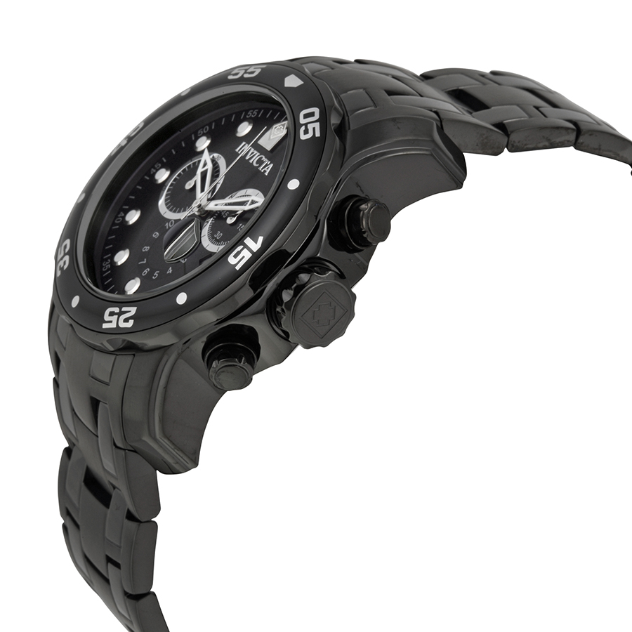 invicta pro diver chronograph black dial men's watch 0076 invicta pro diver chronograph black dial men's watch 0076