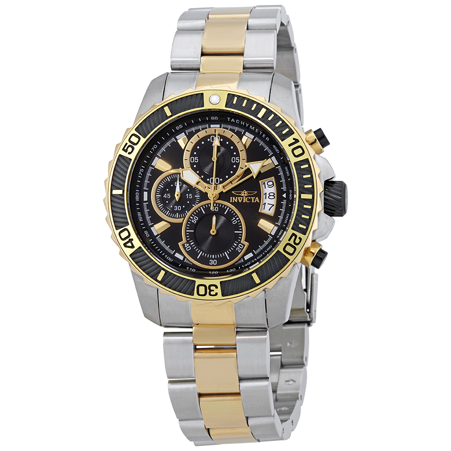 invicta pro diver chronograph black dial men's watch 22418 invicta pro diver chronograph black dial men's watch 22418