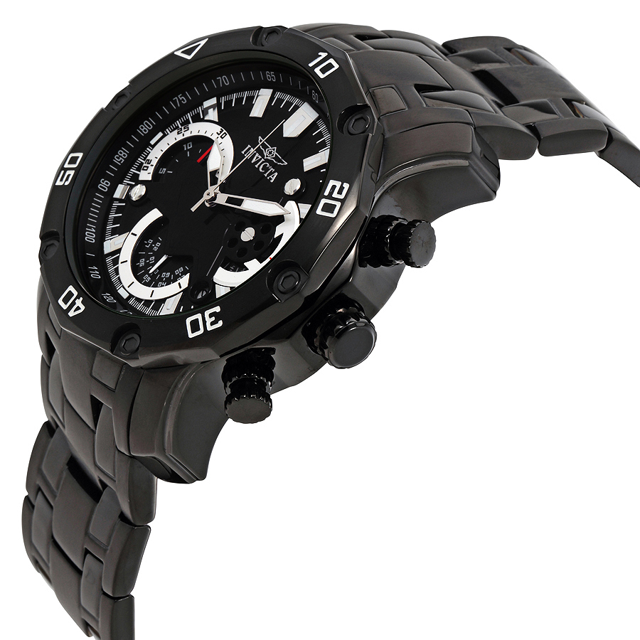 invicta pro diver chronograph black dial men's watch 22763 invicta pro diver chronograph black dial men's watch 22763